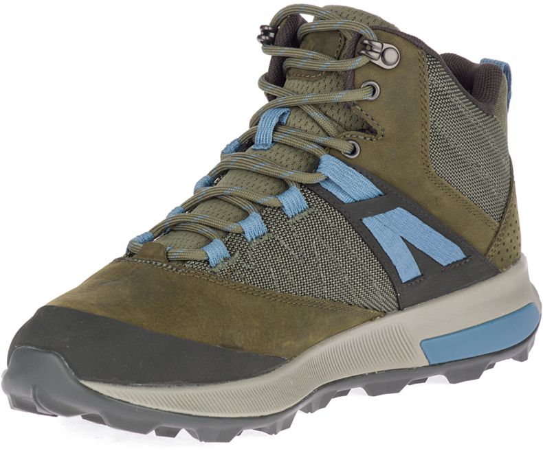 Merrell Zion Mid Vedenpitävät Naisten Vaelluskengät Tummanoliivinvihreä | 40758W-1HD