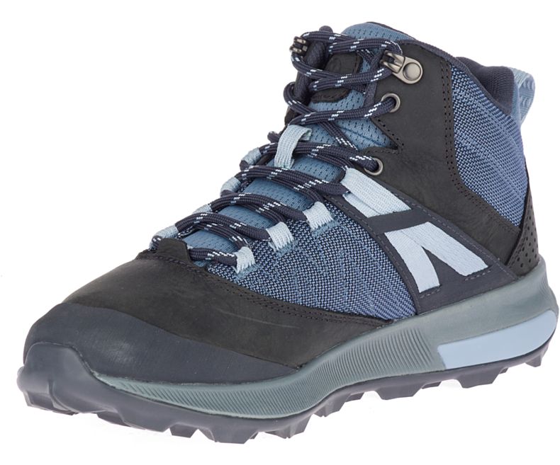 Merrell Zion Mid Vedenpitävät Naisten Vaelluskengät Laivastonsininen | 40758W-1HN