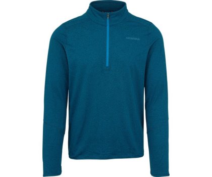 Merrell BetaTherm 1/4 Zip Mid-Layer Fleece Miesten Pitkähihaiset Paidat Sininen | 35764M-2LB