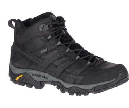 Merrell Moab 2 Prime Mid Vedenpitävät Leveät Leveys Miesten Vaelluskengät Mustat | 40779M-2HB