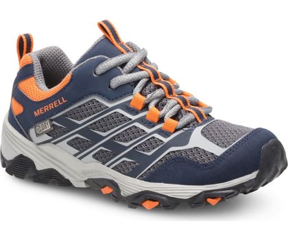 Merrell Moab FST Low Vedenpitävät Lasten Tennarit Laivastonsininen Harmaat Oranssi | 38774K-1SN