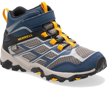 Merrell Moab FST Mid A/C Vedenpitävät Boot Lasten Saappaat Laivastonsininen Harmaat | 30140K-2HG