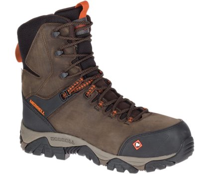 Merrell Phaserbound 8" Thermo Vedenpitävät Comp Varvas Työ Boot Miesten Työsaappaat Tummanruskea | 33458M-2WD