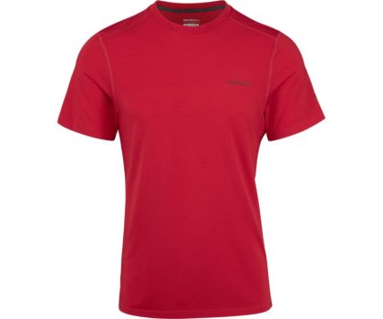 Merrell Tencel® Lyhyt Sleeve Tee with drirelease® Fabric Miesten Lyhythihaiset Paidat Punainen | 32858M-2SR