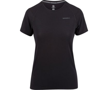 Merrell Tencel® Lyhyt Sleeve Tee with drirelease® Fabric Naisten Lyhythihaiset Paidat Mustat | 38891W-1SB