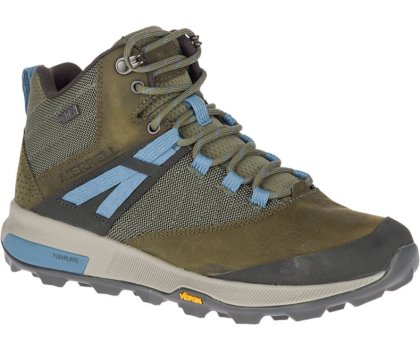 Merrell Zion Mid Vedenpitävät Naisten Vaelluskengät Tummanoliivinvihreä | 40758W-1HD